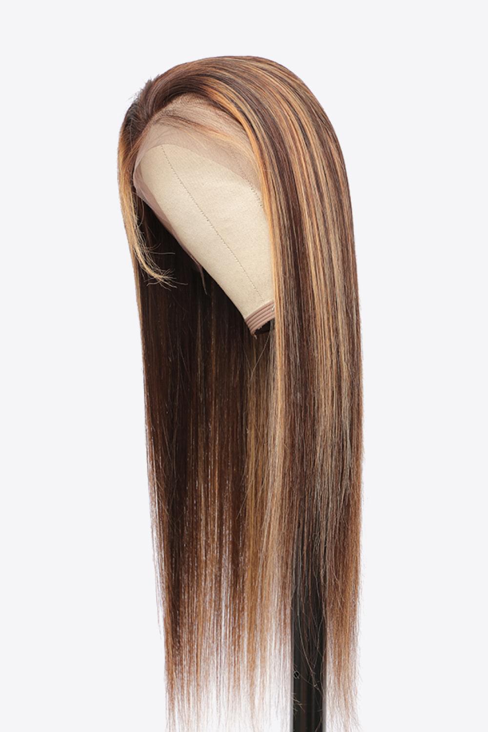 18" 160g 13*4" Lace Front Human Wigs in Brown Long 150% Density #p4/27