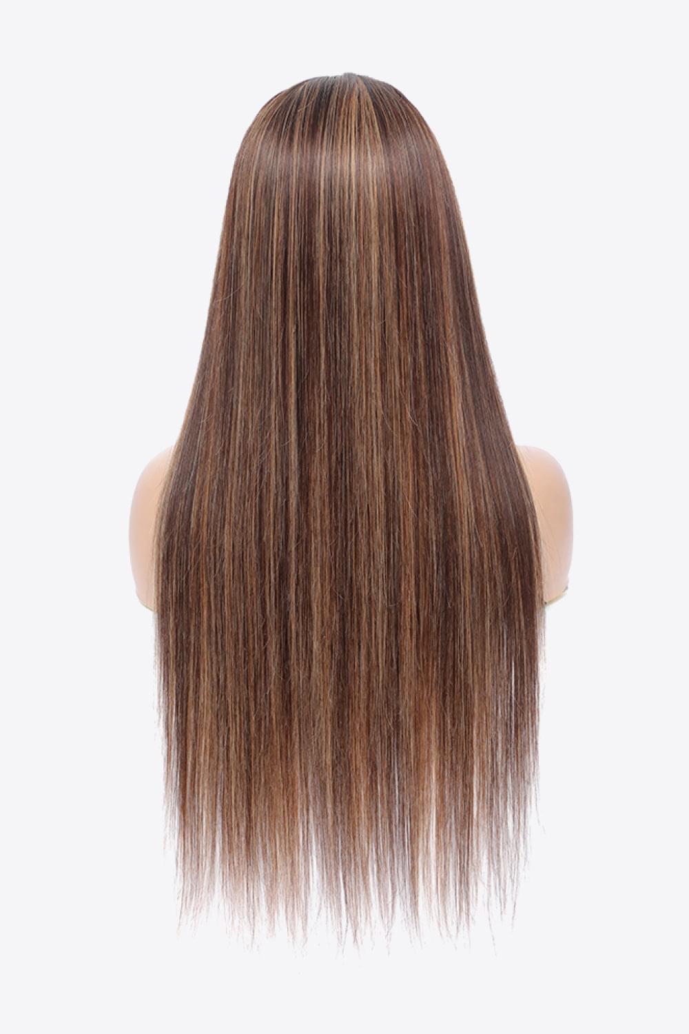 18" 160g 13*4" Lace Front Human Wigs in Brown Long 150% Density #p4/27