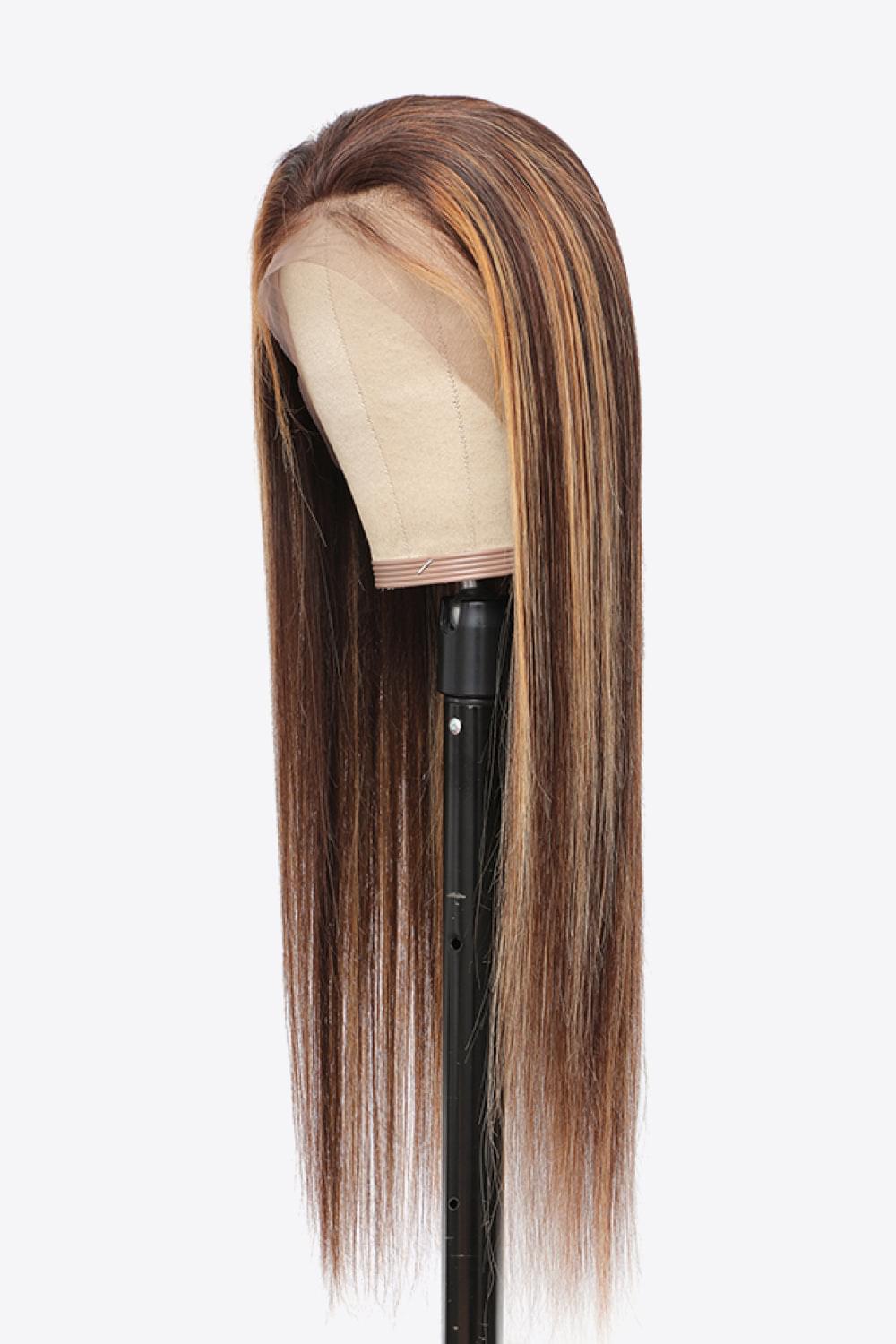 18" 160g  13*4" Lace Front Human Wigs in Brown Long 150% Density #p4/27