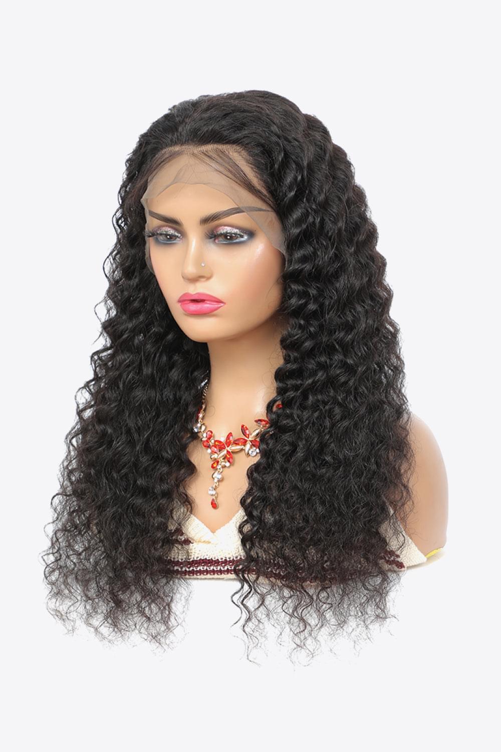 20” 13x4“ Lace Front Wigs Human Hair Curly Natural Color 150% Density